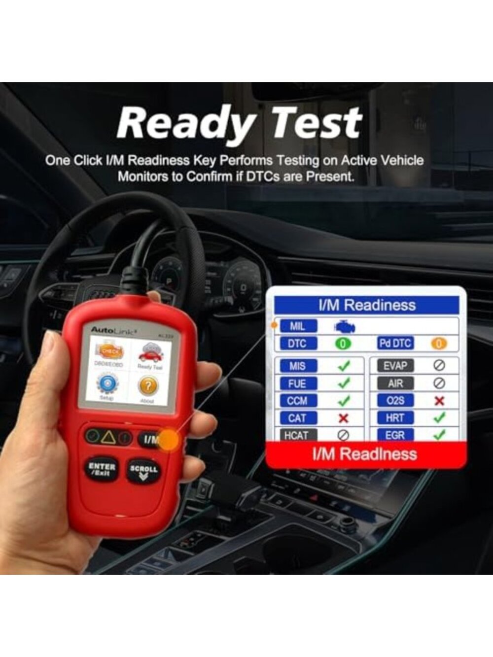 OBD2 Scanner Code Reader for Vehicle Diagnostics, Check Engine Light Tool - Picture 4 of 6